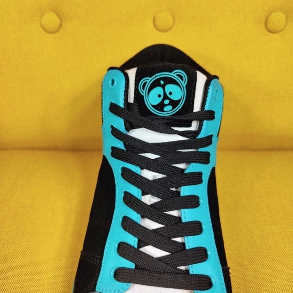 PONY x Neff Signature Mid Top Suede Sneaker Black Teal Retro Vintage Men 11.5 - Picture 3 of 9